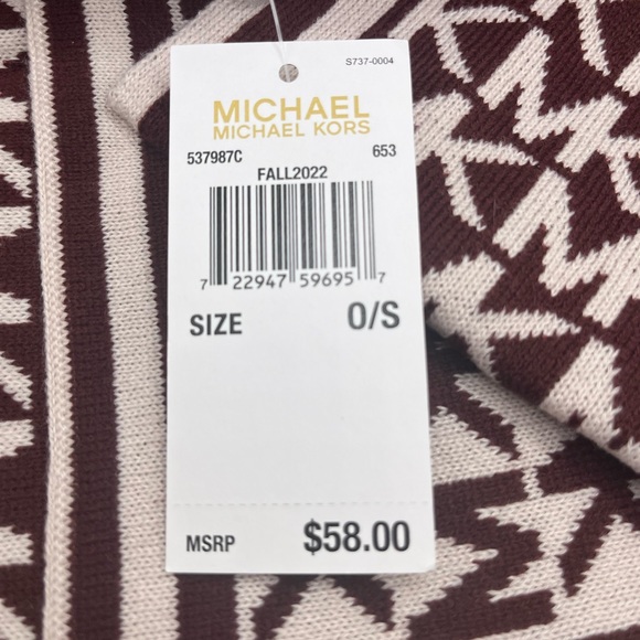 NWT Michael Kors MK Logo Reversible Scarf - Picture 2 of 4